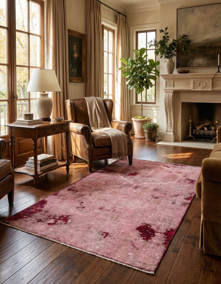 Detail image of 3' 4 x 6' 5 Hand Knotted Ultra Vintage Persian Wool Rug