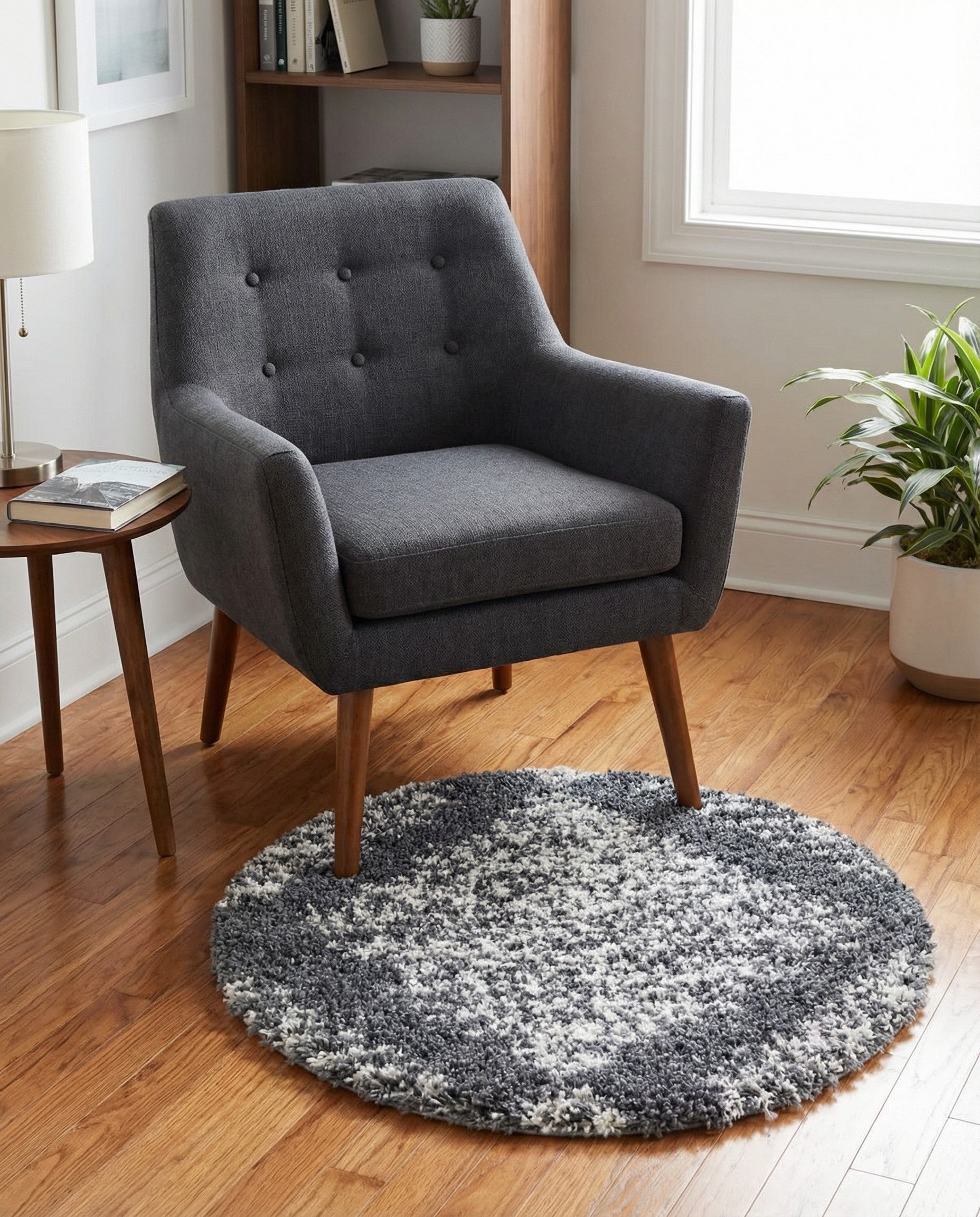 3' 3 x 3' 3 Serenity Shag Round Rug