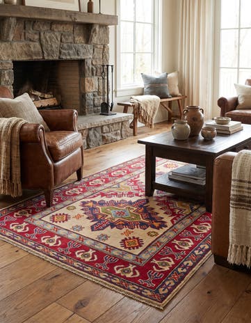 3' 10 x 6' Hand Knotted Kazak Rug