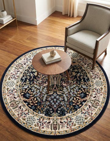 5' 3 x 5' 3 Nain Design Round Rug