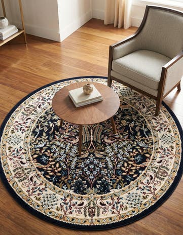 5' 3 x 5' 3 Nain Design Round Rug