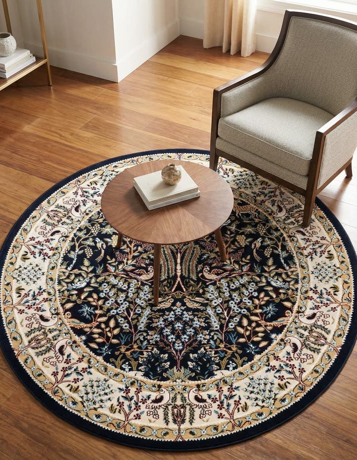 5' 3 x 5' 3 Nain Design Round Rug