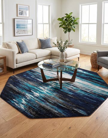 Navy Blue Sydney Octagon Rug