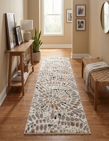 Ivory Sepia Runner Rug