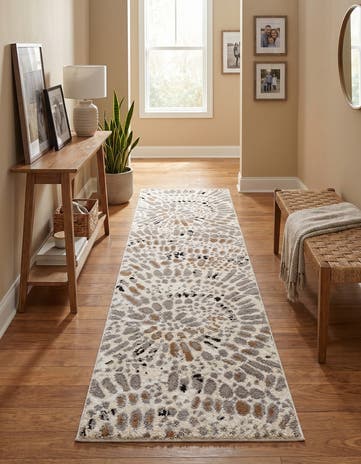 Ivory Sepia Runner Rug