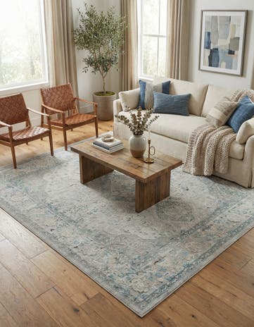 Ivory and Gray Finsbury Square Rug