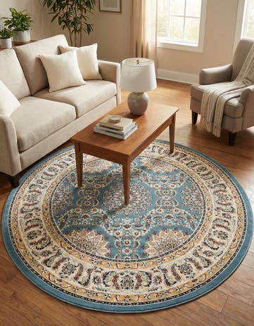 5' 3 x 5' 3 Nain Design Round Rug