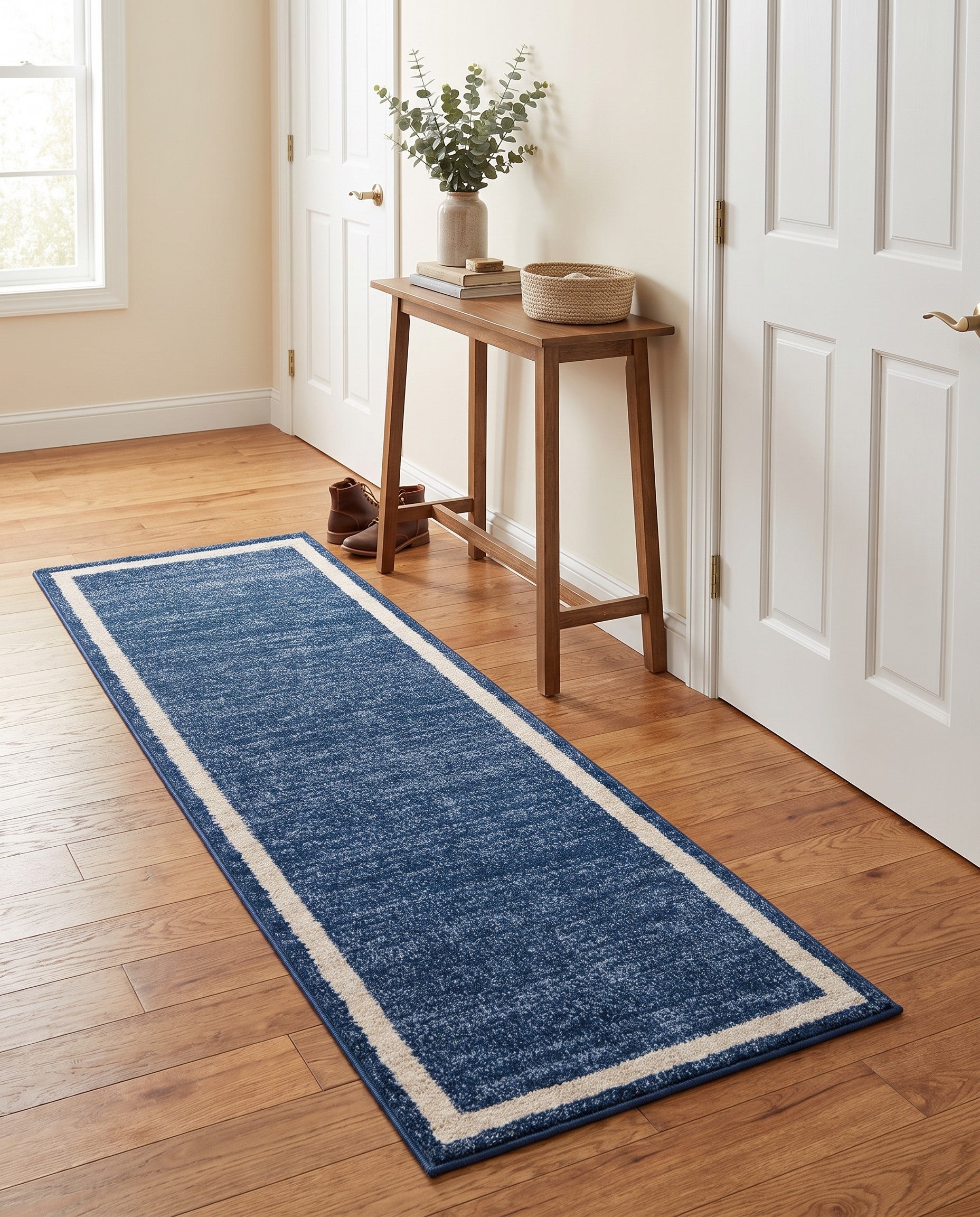 Navy Blue Angelica Runner Rug