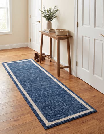 Navy Blue Angelica Runner Rug