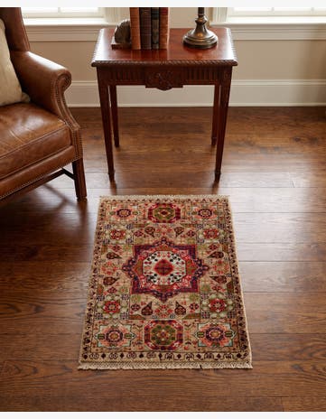 2' 1 x 2' 11 Hand Knotted Mamluk Ziegler Rug