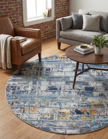 Dark Gray Malibu Round Rug