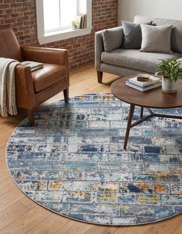 Dark Gray Malibu Round Rug