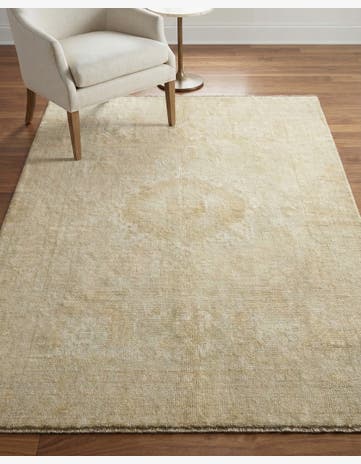 4' 2 x 6' 5 Hand Knotted Oushak Wool Rug