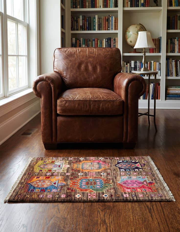 Detail image of 2' x 3' 2 Hand Knotted Ariana Ziegler Rug