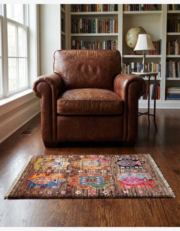 2' x 3' 2 Hand Knotted Ariana Ziegler Rug
