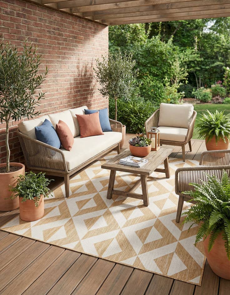 Detail image of 5' 3 x 8' Washable Jill Zarin Napa Indoor / Outdoor Rug