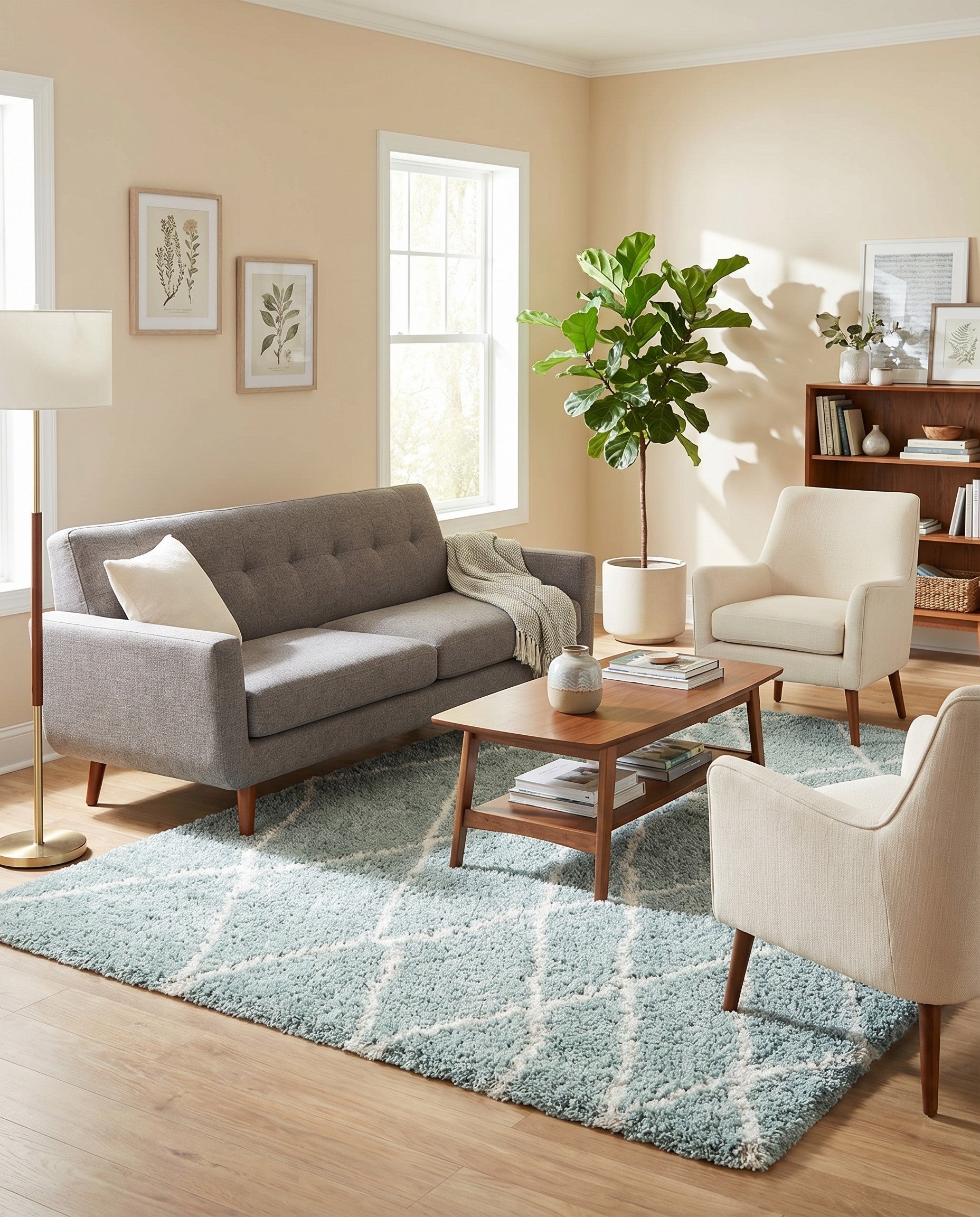 Primary image  5' 3 x 8' Soft Touch Shag Rug