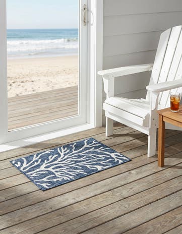2' x 3' Easy-Clean Coastal Indoor / Outdoor Rug