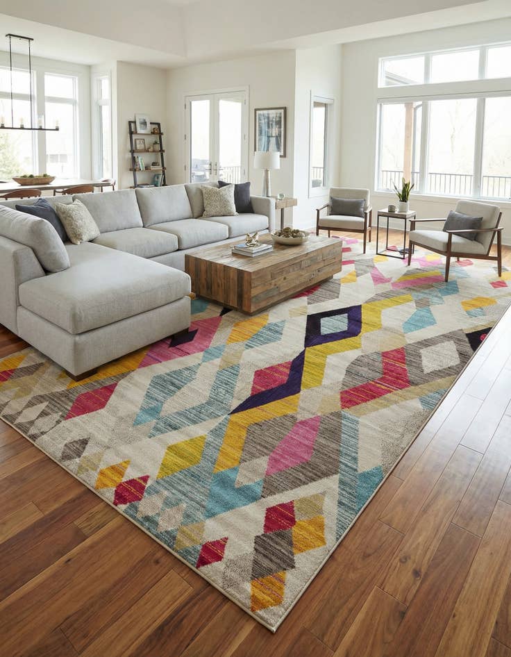 Detail image of 10' 6 x 16' 5  Washable Santa Fe Rug