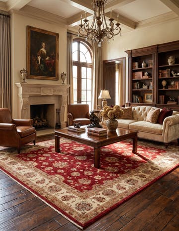 8' 4 x 10' Hand Knotted Ziegler Rug