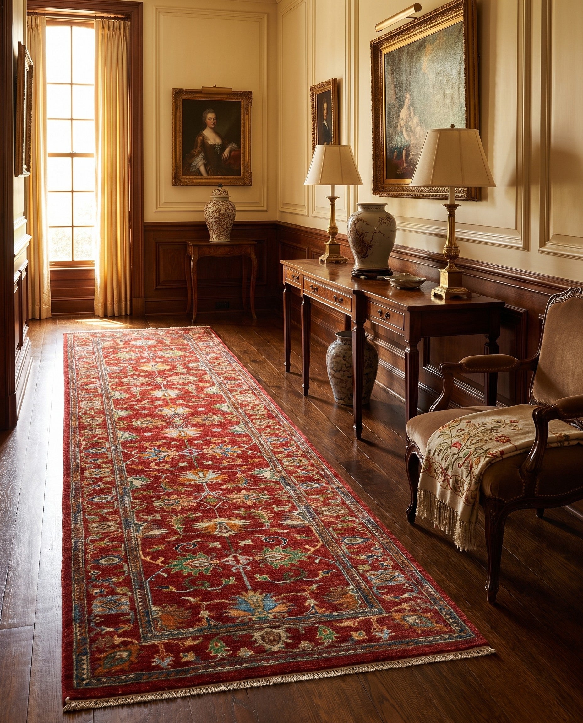 2' 7 x 12' Hand Knotted Ariana Ziegler Runner Rug