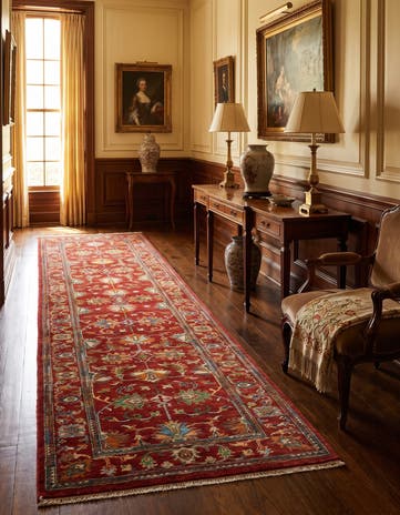 2' 7 x 12' Hand Knotted Ariana Ziegler Runner Rug