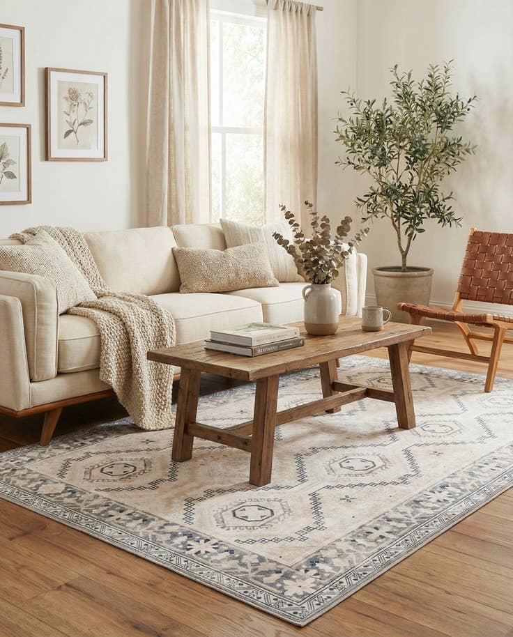 Detail image of 5' x 8' Washable Yara Rug