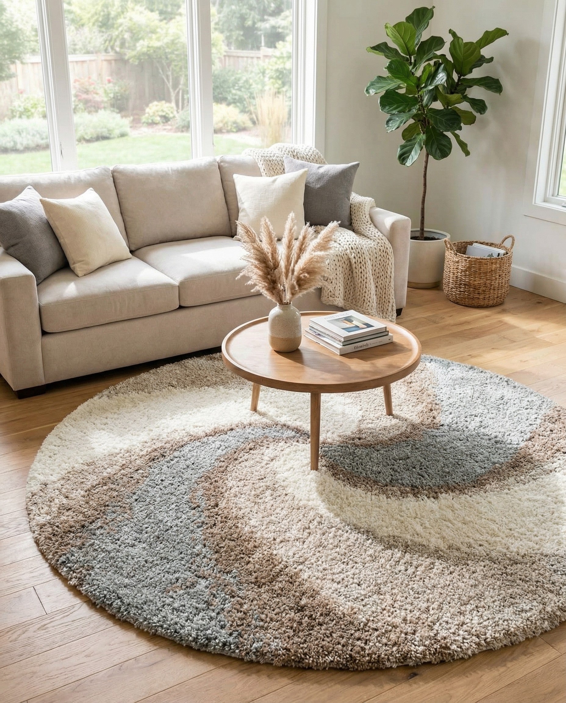 7' 10 x 7' 10 Soft Touch Shag Round Rug