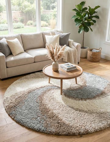 7' 10 x 7' 10 Soft Touch Shag Round Rug