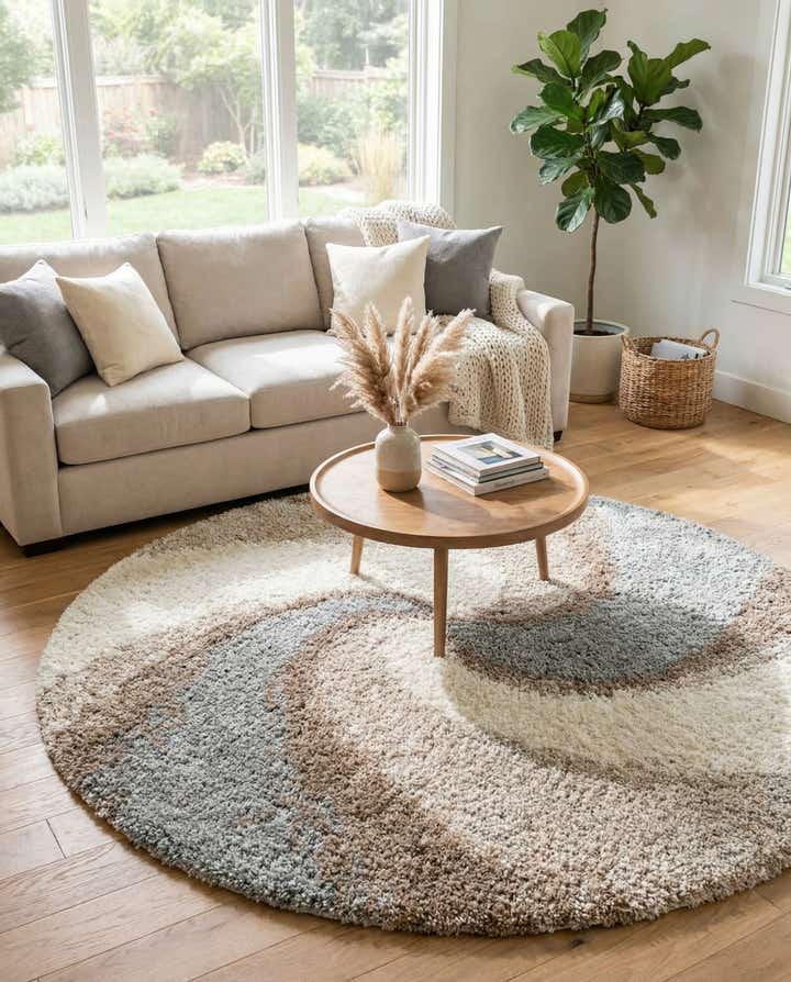 7' 10 x 7' 10 Soft Touch Shag Round Rug