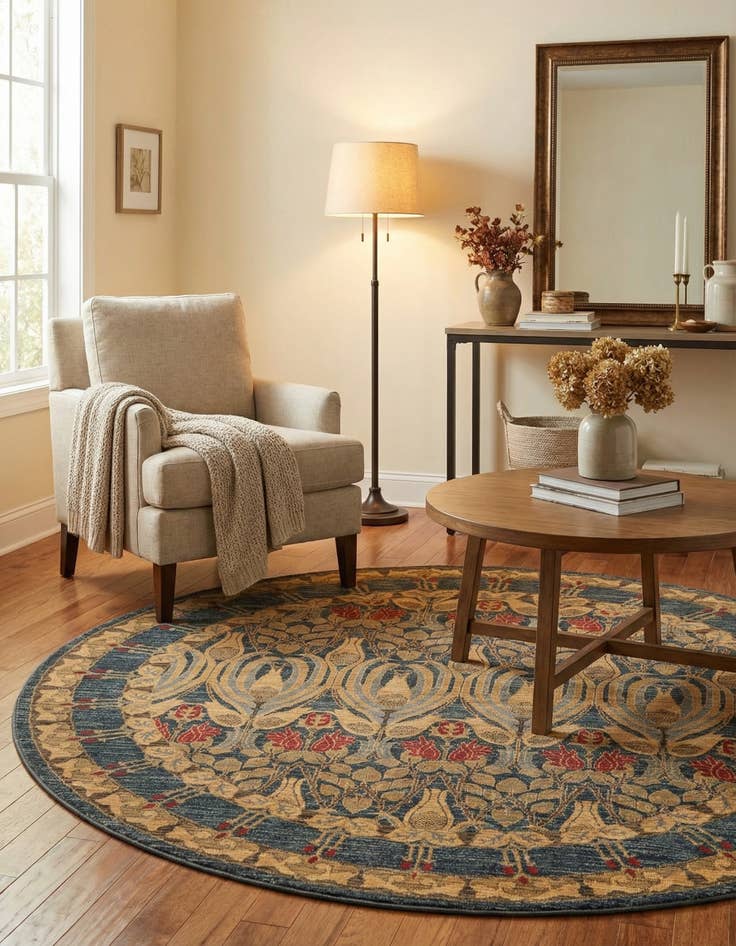 Detail image of 7' 10 x 7' 10 Kensington Round Rug