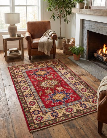 2' 9 x 4' 2 Hand Knotted Kazak Rug