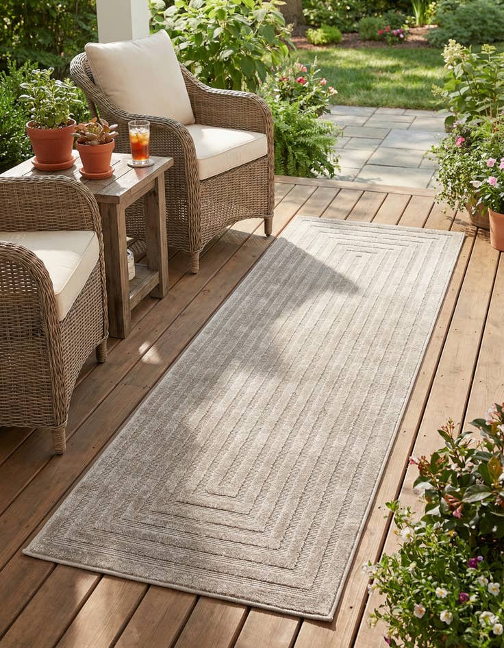 Detail image of 2' x 6' Washable Sabrina Soto Prescott Indoor / Outdoor Runner Rug