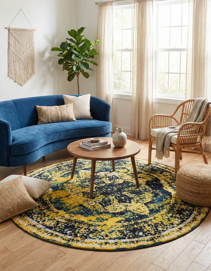 Detail image of 5' 3 x 5' 3 Monte Carlo Round Rug