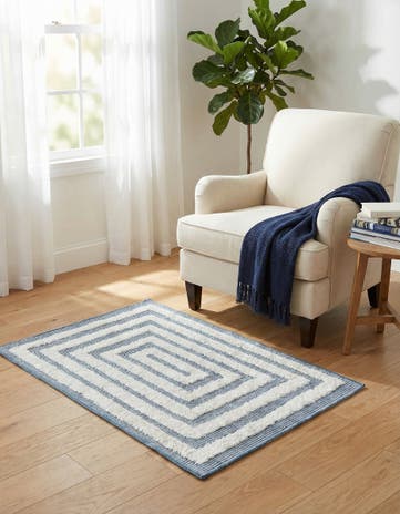 Navy Blue Sabrina Soto Casa Toluca Rug