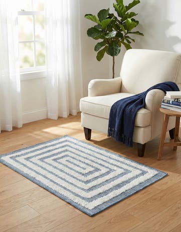 Navy Blue Sabrina Soto Casa Toluca Rug