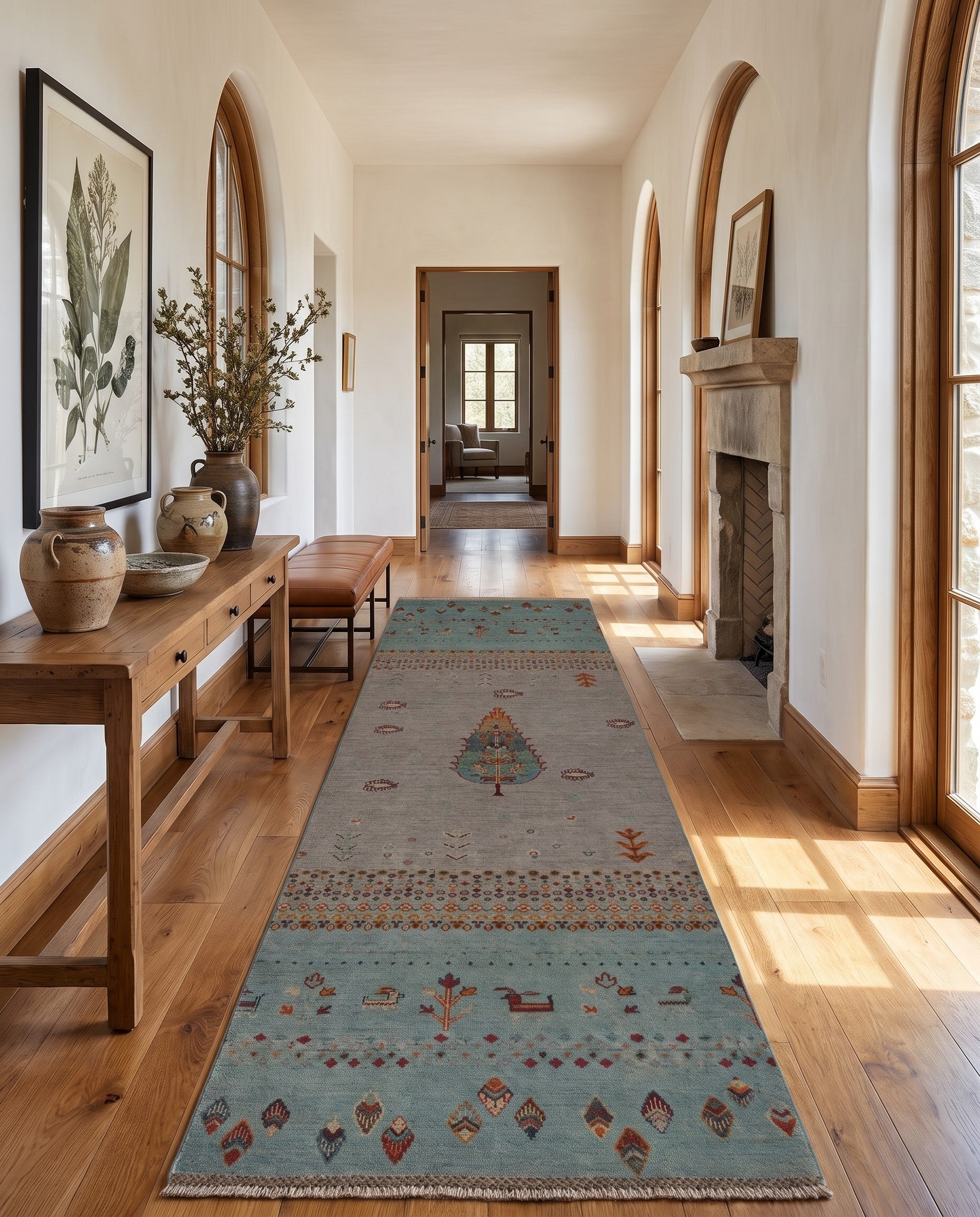 2' 10 x 8' 3 Hand Knotted Kazak Runner Rug