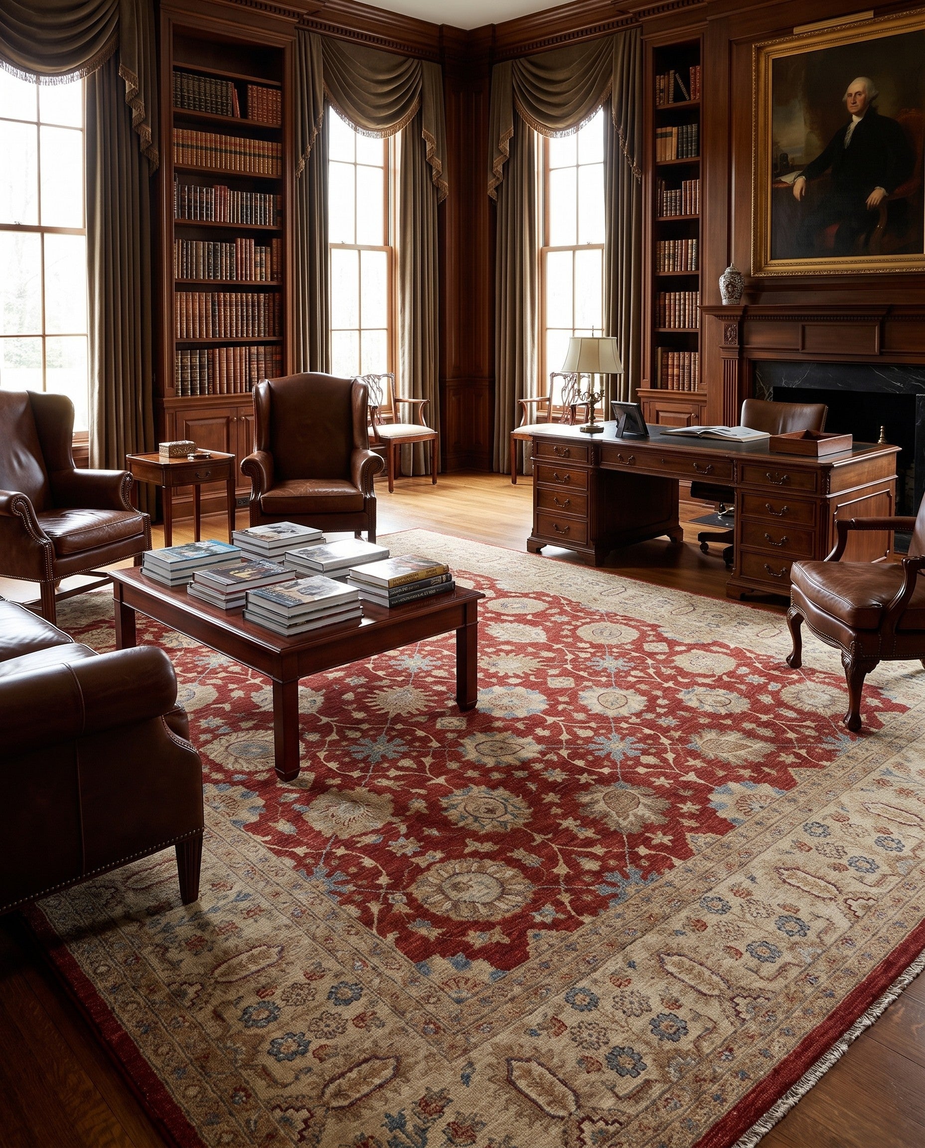 12' 10 x 16' 1 Hand Knotted Ziegler Rug