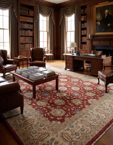 12' 10 x 16' 1 Hand Knotted Ziegler Rug