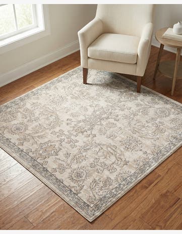 Ivory Oregon Square Rug
