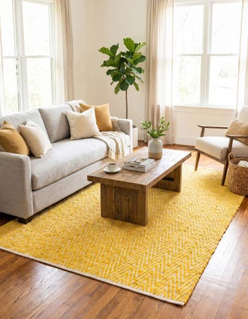 5' 1 x 8' Hand Woven Chindi Chevron Rug