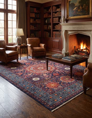 6' 11 x 9' 11 Hand Knotted Mamluk Ziegler Rug