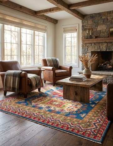 4' 11 x 7' 1 Hand Knotted Kazak Rug