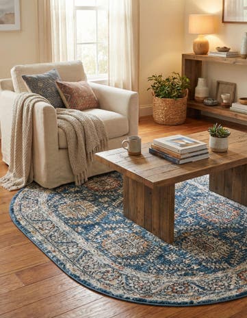 Blue Nyla Oval Rug