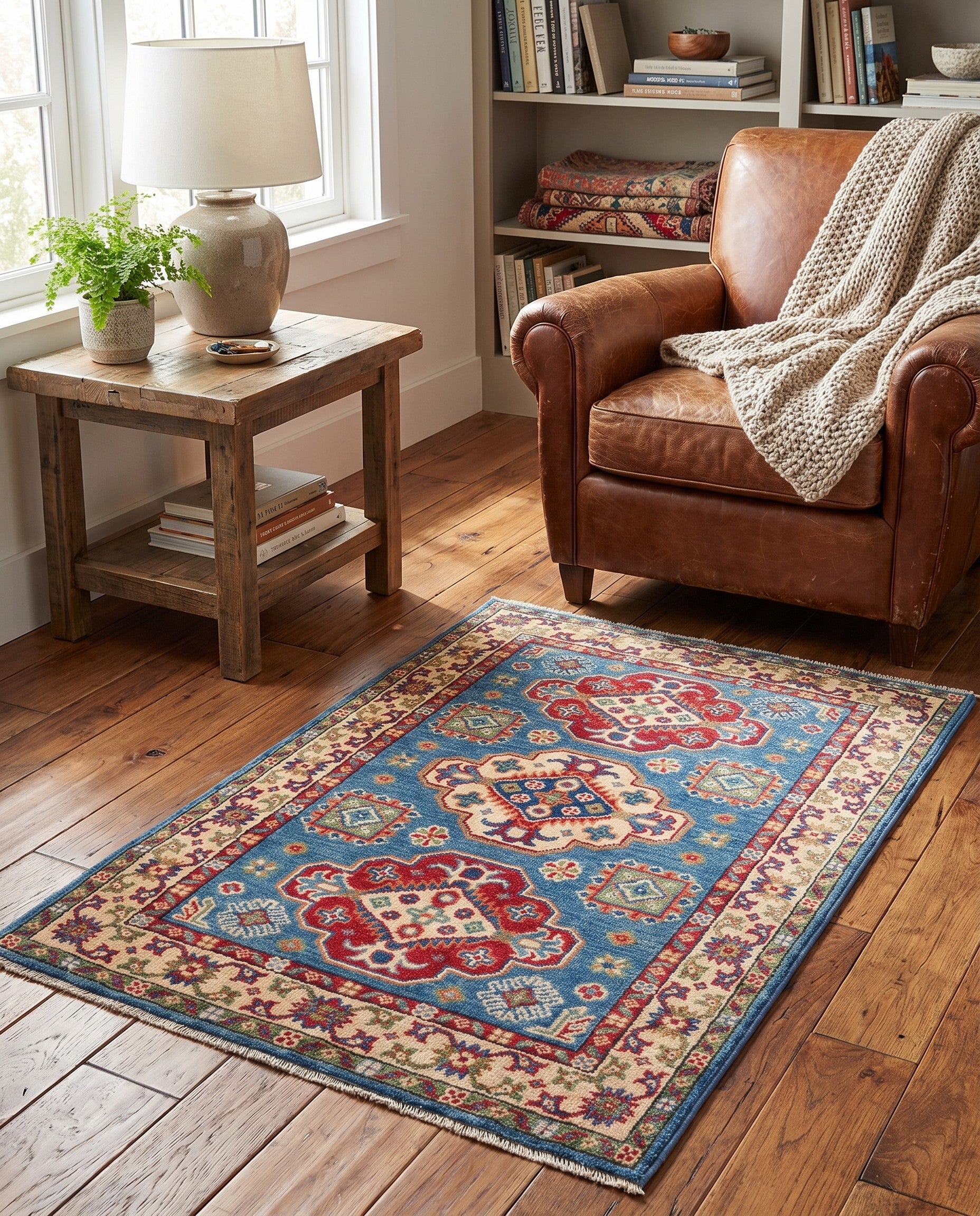 2' 9 x 4' Hand Knotted Kazak Rug
