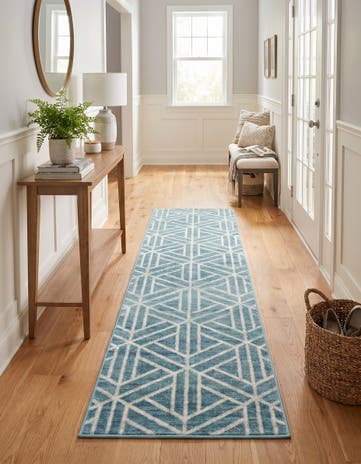 3' x 10' Lattice Trellis Runner Rug