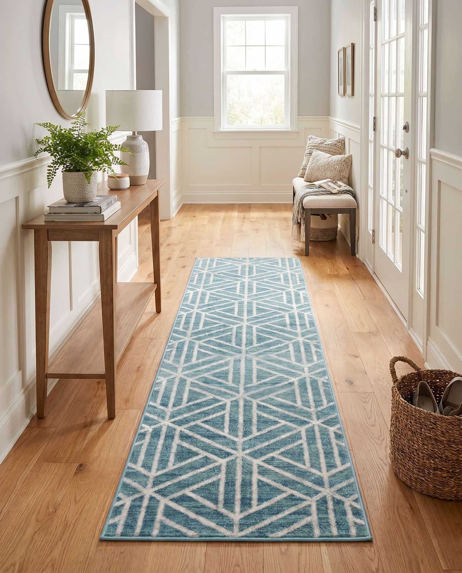 3' x 10' Lattice Trellis Runner Rug