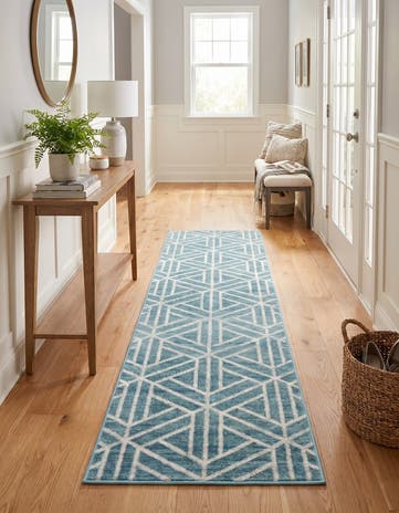 3' x 10' Lattice Trellis Runner Rug