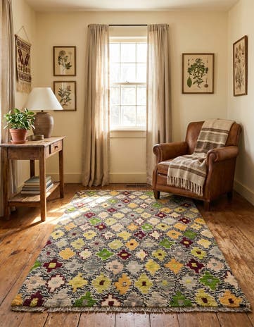 3' 4 x 5' 2 Hand Knotted Balouch Wool Rug
