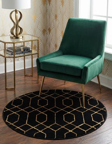 3' x 3' Marilyn Monroe™ Glam Trellis Round Rug
